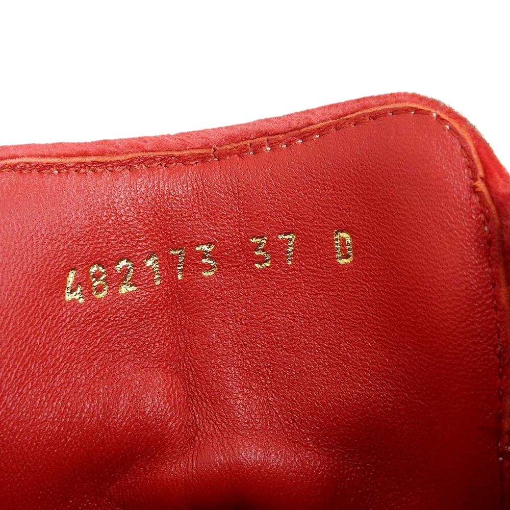 Alexander Mcqueen Beautiful Low-cut Sneakers Shoes for Women In Velvet, Red and White, Size 37, 482173 Shoes 37 Red / whiteUsed