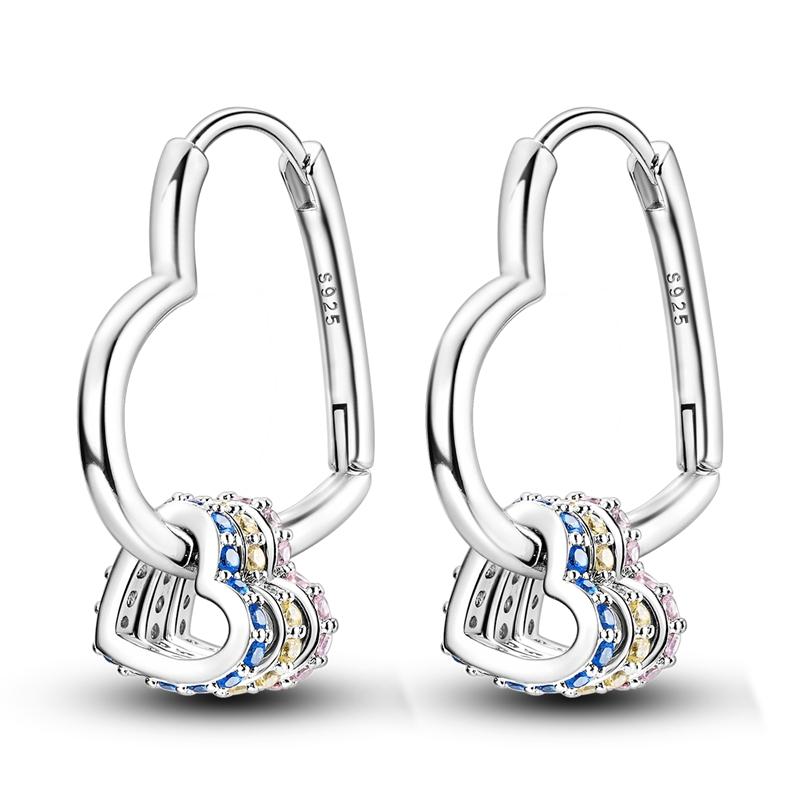 Women Hoop Earrings 2025New 925 Silver Sweet Cherry Earring Wedding Engagement For Girlfriend Wife Birthday Gift