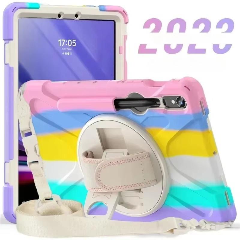 For Samsung Galaxy Tab S10FE S9FE 10.9' A9/A9+A11+ 11'S6 Lite S7 S8 S9 S10 Plus 12.4' Kids Stand Kickstand Handle Shockproof Cas