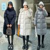 Padded Clothes Women 2024 Winter New Hooded Medium and Long Student Bf Loose Thickened Padded Jacket Padded Clothes Women