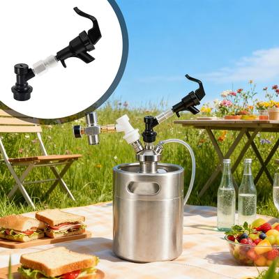 Picknickkran, Ölutmatningskran, Robust för hembryggning, med Kulkoppling Snabbkoppling