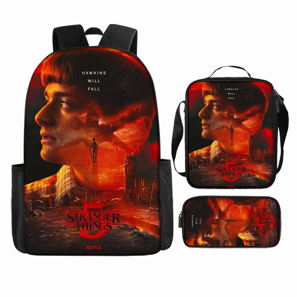 Stranger Things5 Rucsac pentru copii+geantă de umăr+etui pentru creioane KTB