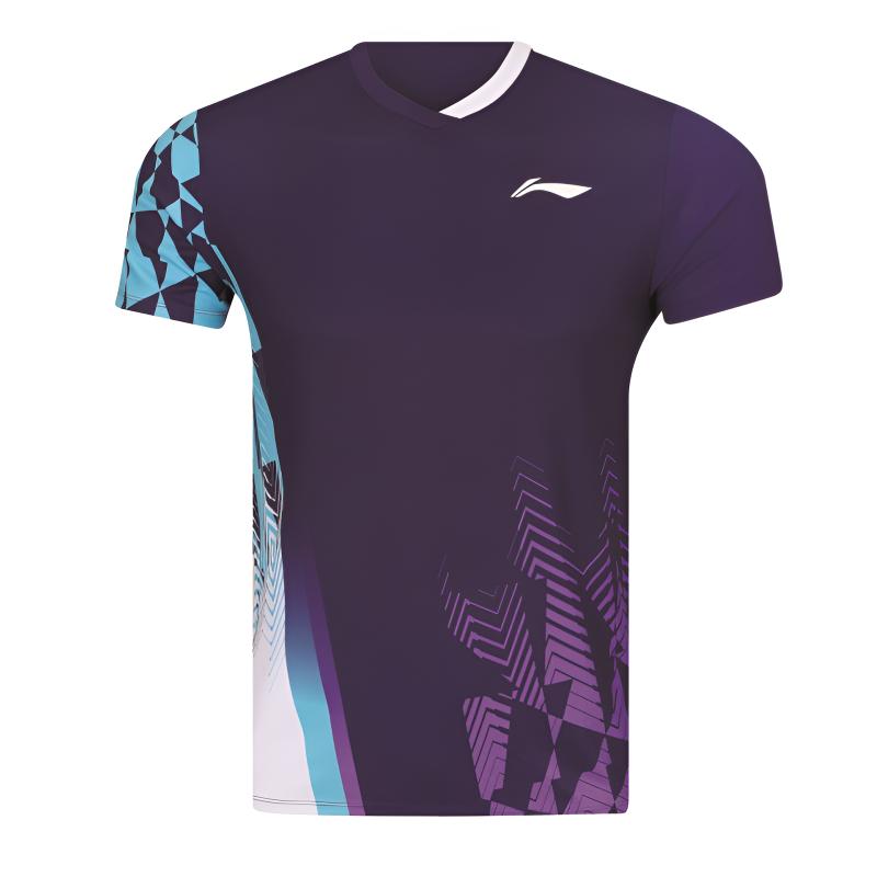 Li Ning Badminton Collection Badminton Jersey Unisex Dark Purple Blue AAYW051-3 2XL