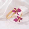 Bohemian Irregular Dripping Oil Flower Cuff Bracelets For Women Multi-Color Punk Metal Armband Open Bangles Holiday Jewelry