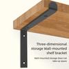 Reinforced L Shaped Wall Support Brackets Rustproof Steel Mounting Hardware for Shelves Cabinets Home Office Storage