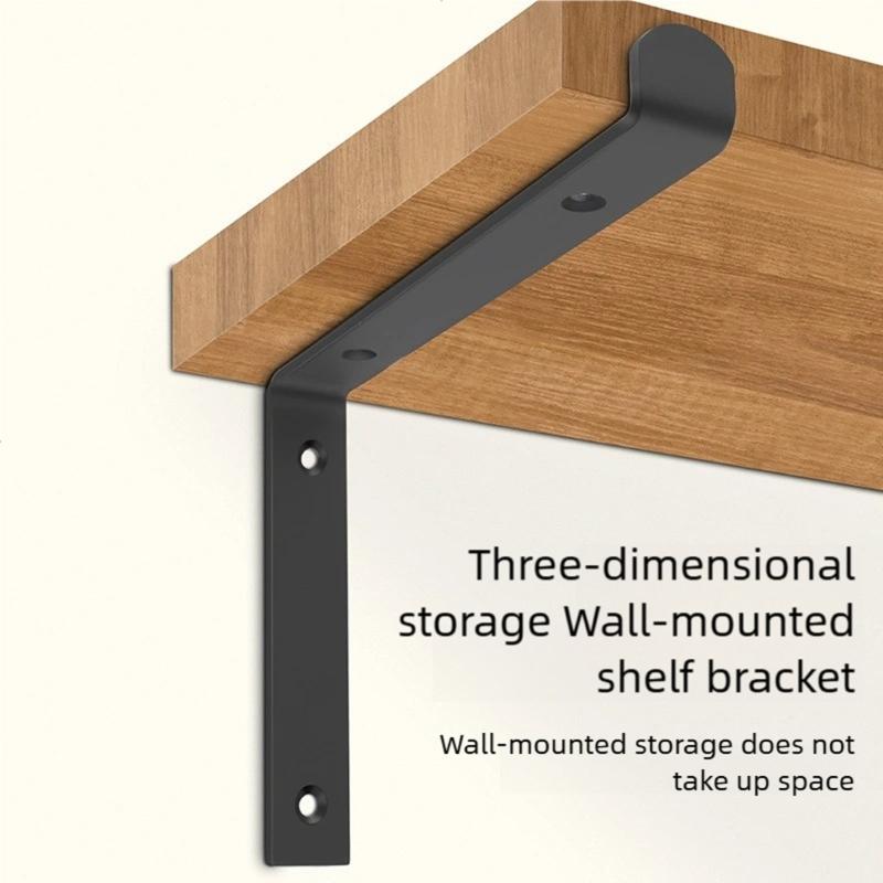 Reinforced L Shaped Wall Support Brackets Rustproof Steel Mounting Hardware for Shelves Cabinets Home Office Storage