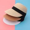Sunshade Woven Straw Hat Wide Brim UV Protection Cap Elegant Baseball Straw Hats Summer