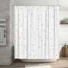 White Heart Shower Curtain Pink Love Print, Bath Decoration, Tub Liner Set For Home Decor (128 Characters)