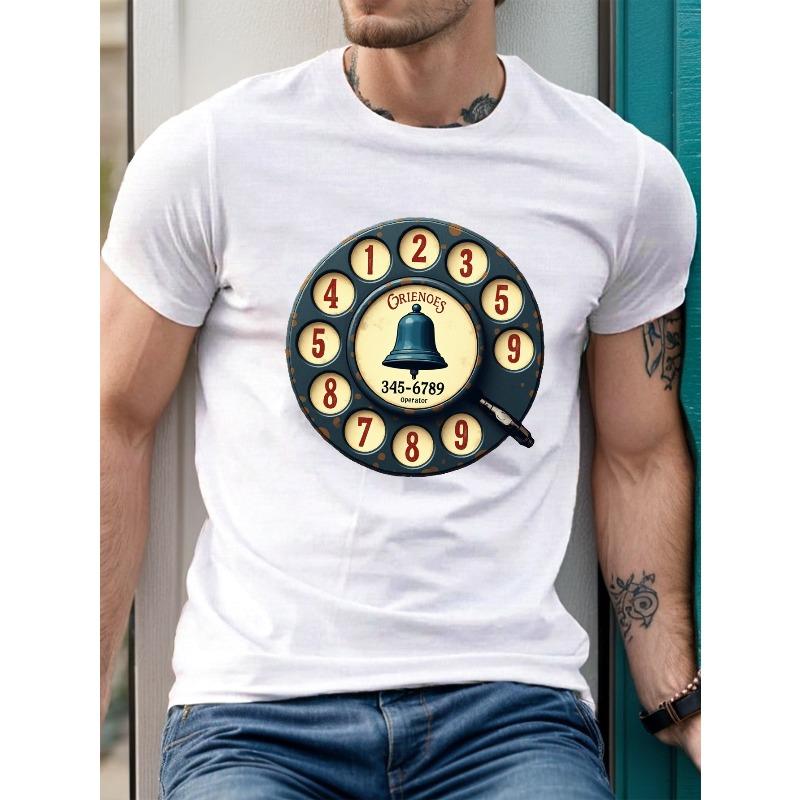 vintage rotary dial telephone Crinkle Plus Size Men s T-Shirt, PLUS SIZE 2XL белый