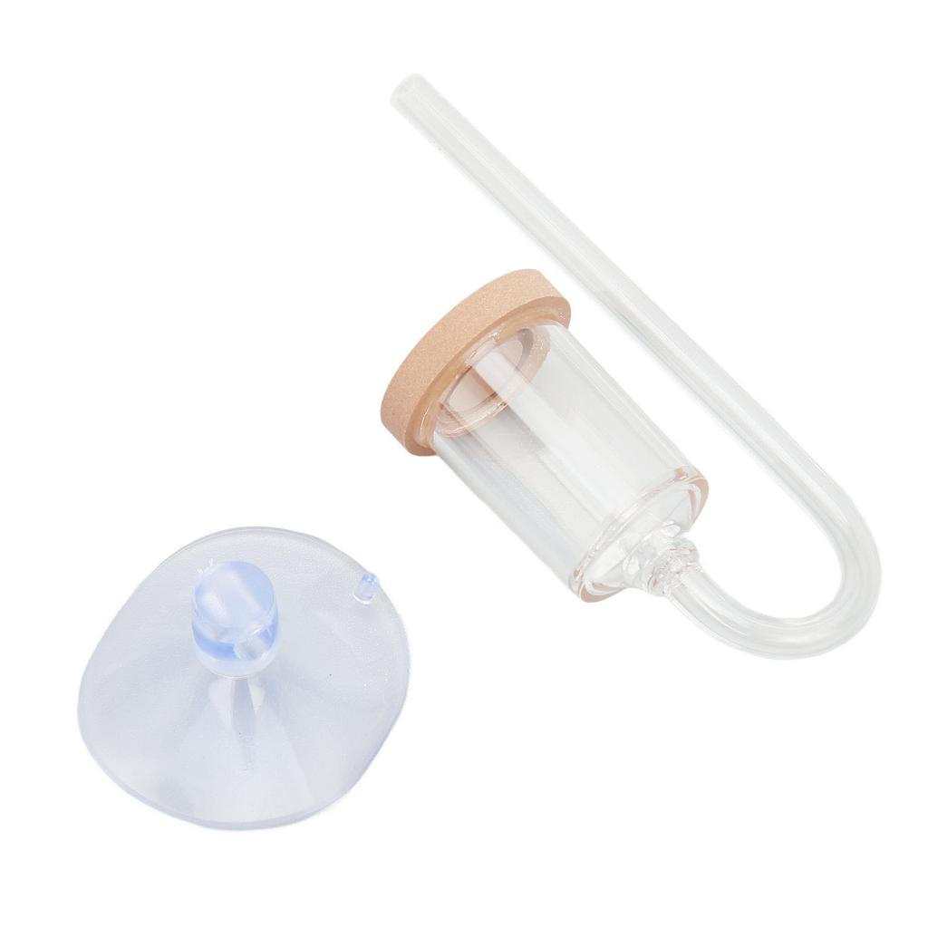 Aquarium CO2 Diffuser Slim Fish Tank Glass CO2 Refiner with Suction Cup for CO2 Glass Aquarium