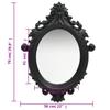 Castle Style Wall Mirror 56 x 76 cm Black