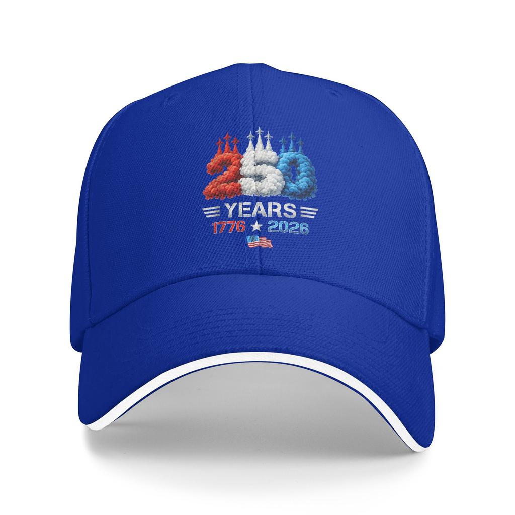250 Years American 250th Anniversary USA Flag 4th of July Baseball Cap  Print Trucker Hat Spring Classic Outdoor Snapback Cap