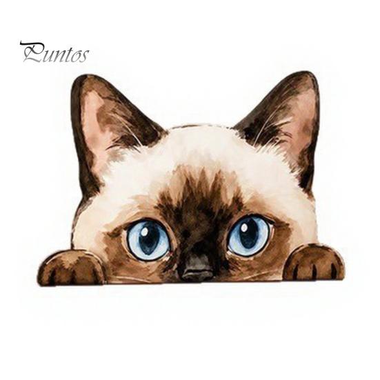 Accesorios de Escritorio para Oficina en Casa, Adorno de Gato Lindo Sentado en Estante, Figura de Gatito de Madera Mirando Curiosamente, Estatua Realista Decorativa Plana 2D para Escritorios