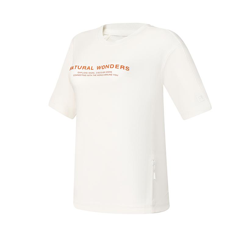 

New FILA x BBC EARTH T Shirt Women s Snow A11W437104FWT 160/80A/S