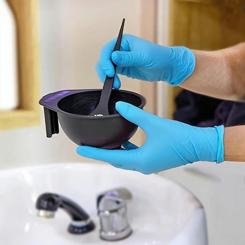 50/100PCS Disposable Blue Nitrile Gloves Suitable for Household Cleaning Hairdressing Bathroom Kitchen Pet Bathing Cleaning