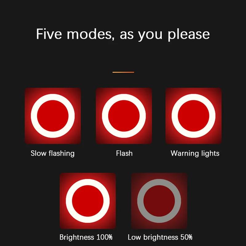 Bicycle Taillight Multi Lighting Modes USB Charge Led Bike Heart Shape Light Flash Tail Rear Lights for Road Mtb Bike Seatpost