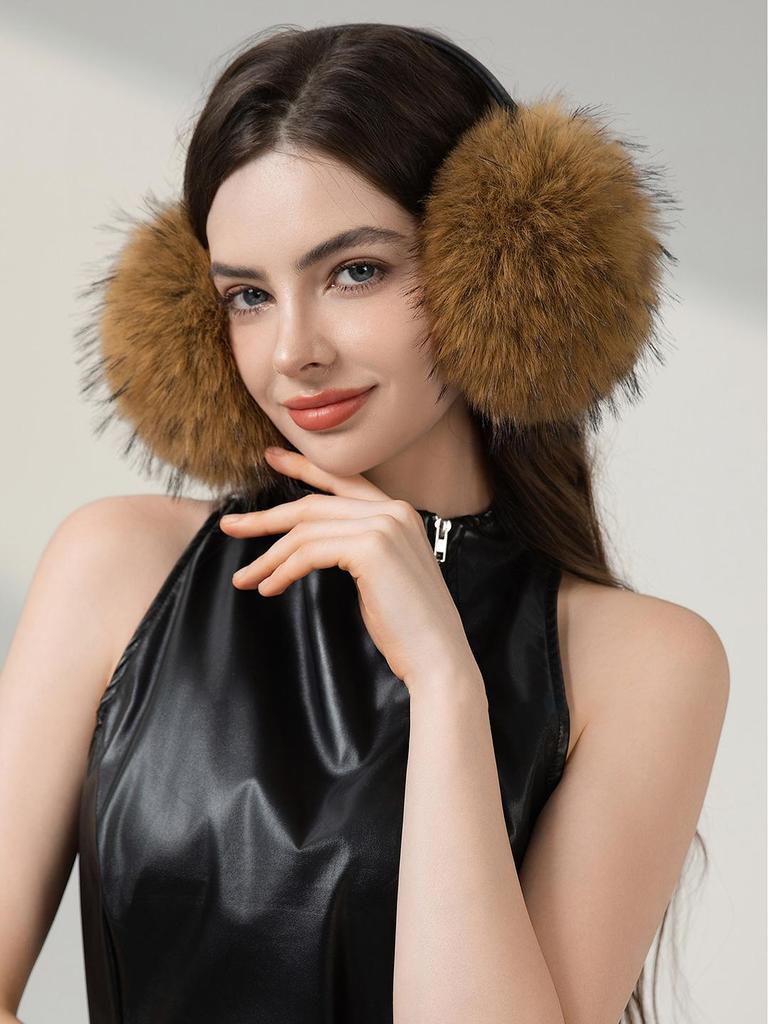 Unisex Damen Kinder Winter Kunstpelz Ohrenschützer Niedlich Weich Plüsch Über dem Kopf Warm Ohrwärmer Winddicht Flauschig Ohrenabdeckungen