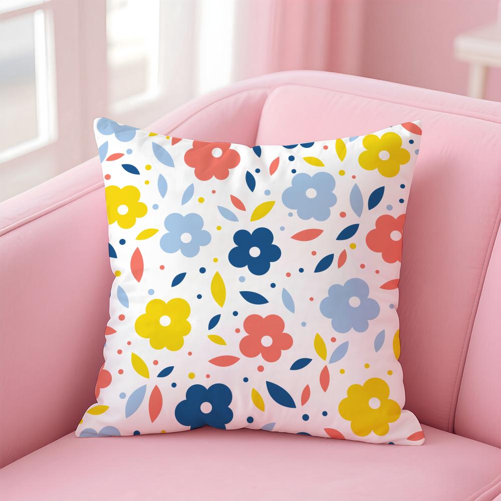 Nordic Simple Floral Polka Dot Plants Art Cushion Cover Pillowcase Short Plush Invisible zipper Room Sofa Cushion Cover