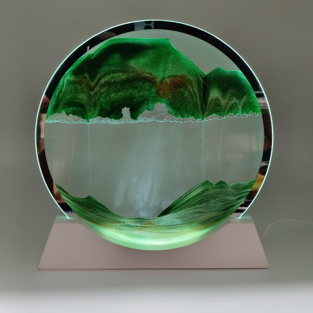 3d Hourglass Quicksand Moving Sand Night Lights Luminous Ornament Glass Sandscape Craft Flowing Painting Lamps Home Decor Gift