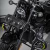 Skull Pattern PU Storage Pouch Motorbike Tool Bag Motorcycle Front Bag Front Fork Handlebar Bag Saddlebag