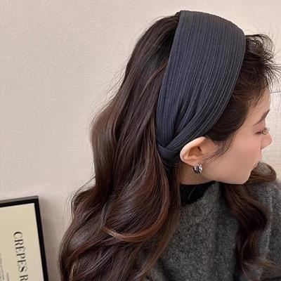 Solid Hair Band Wide Edge Hairband Sweet Hair Hoop  Women Girls