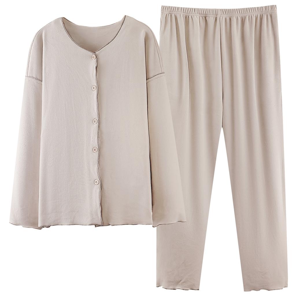 Island Fleece Pajamas Women'S Autumn And Winter Thickened Warm Spring And Autumn Advanced Coral Fleece Winter Thin Fleece Loungewear Set
