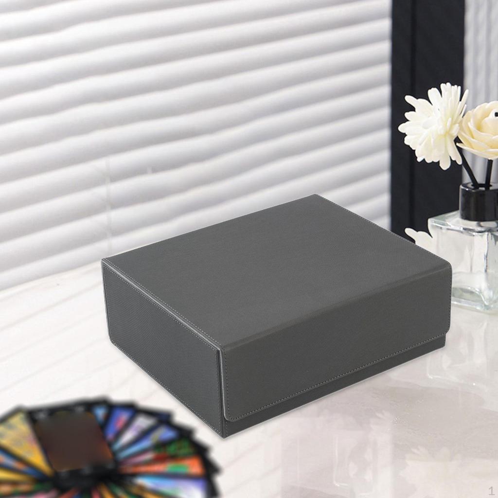 Trading Card Storage Box Triple Compartments Scratch Resistant Deck
