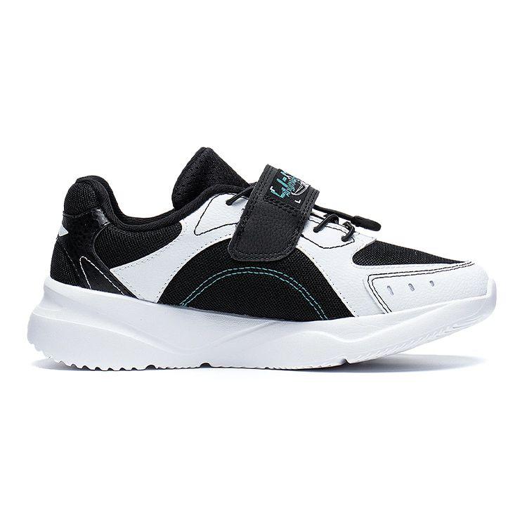 Li Ning LN 90 Pohodlné Protiskluzové Tlumící Odolné Boty pro Volný Čas Dětské Boty Černá Bílá YKCT026-3