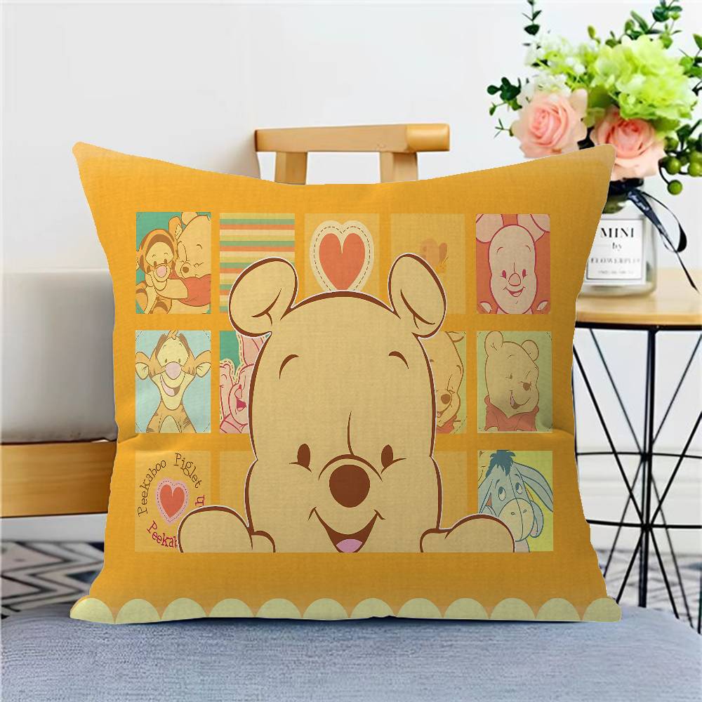 Cartoon W-Winnie P-Pooh B-bear Stitch Lucky Dragon pillow cover sofa cushion cover home room decoration children gift