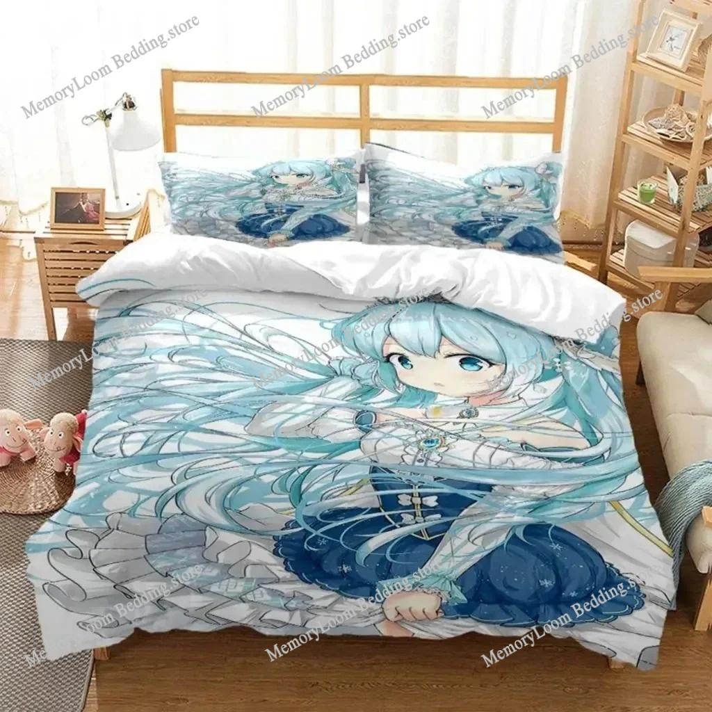 Princess Girl Hime Premium Luxury Bedding Set Japan Cartoon Soft Duvet Cover Plush Comforter Bedspread Twin/Single Size Printed