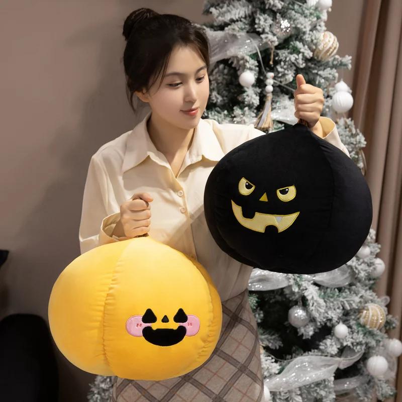 Kawaii Latest Halloween Pumpkin Ghost Doll Stuffed Plush Toy Handmade Doll Cartoon Anime Cute Children's Birthday Gift Doll