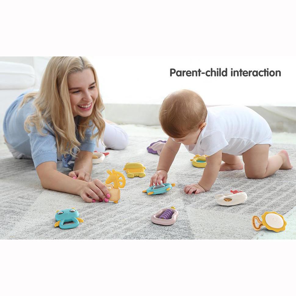 10 Pack Baby Rattle Toys with Storage Box,Infant Grab and Spin Rattles, Early Educational Toys for Newborn Baby Gifts 3, 6, 9,12 Months Girls and Boys