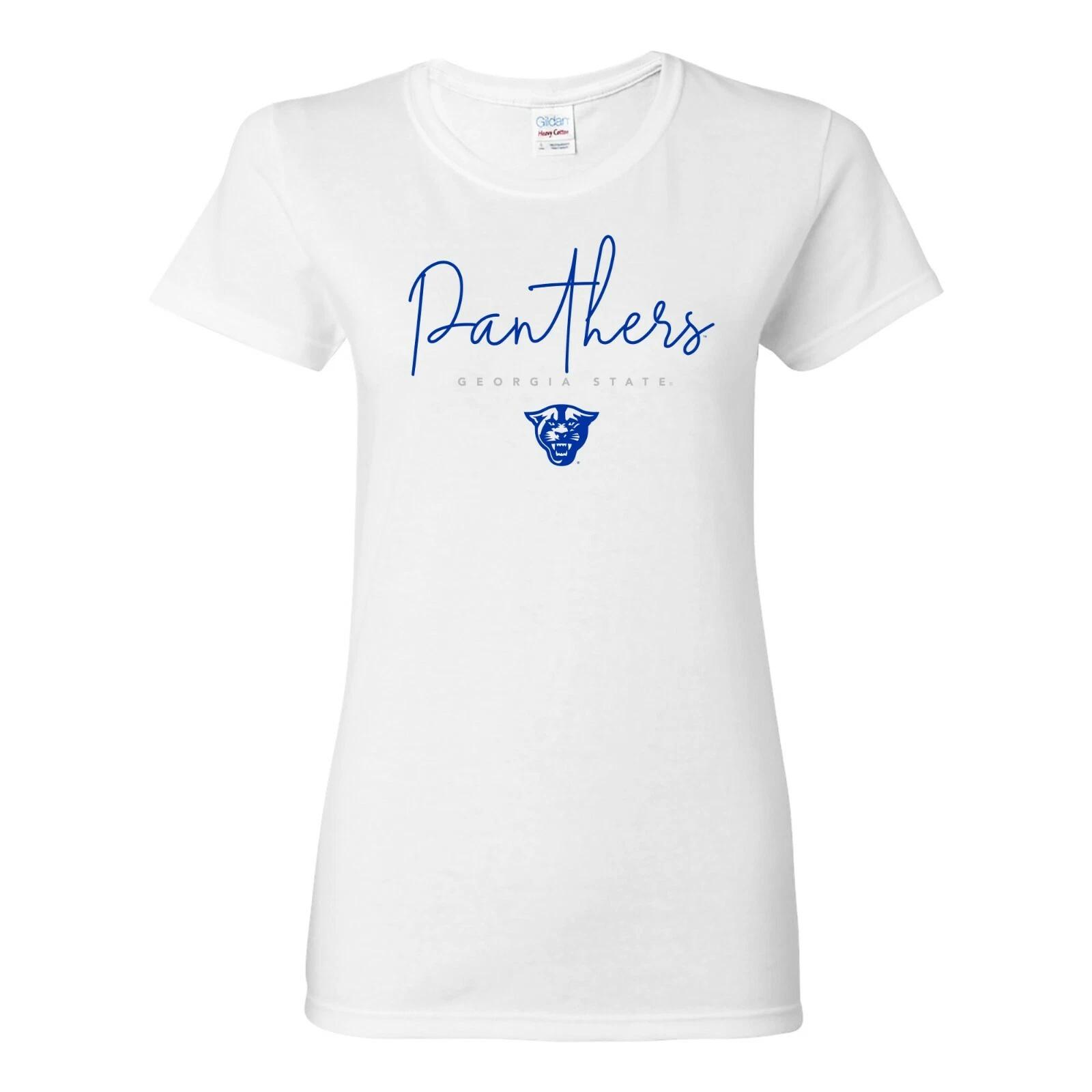 Georgia State Panthers Thin Script Womens T-Shirt - White 4XL