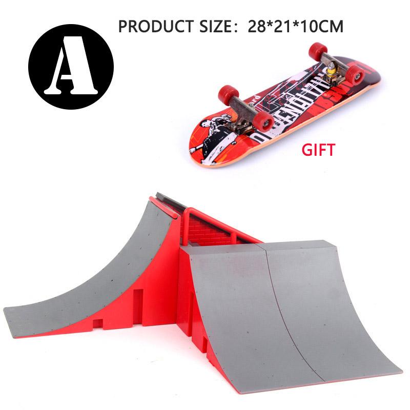 Finger-Skateboards Skate-Rampe Teile-Set Spielzeug Finger-Fahrrad Finger Training Sport Fingerboard Spielzeug Skatepark-Rampe Spielzeug für Kinder