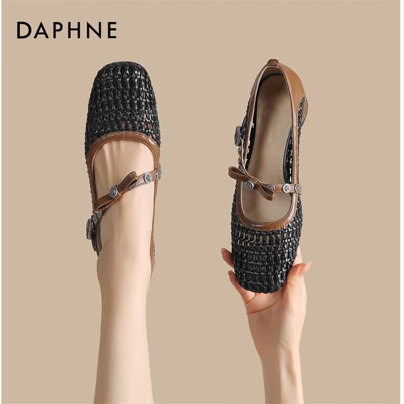 Daphne Women s Mary Jane Block Heel Mesh Sandals 36