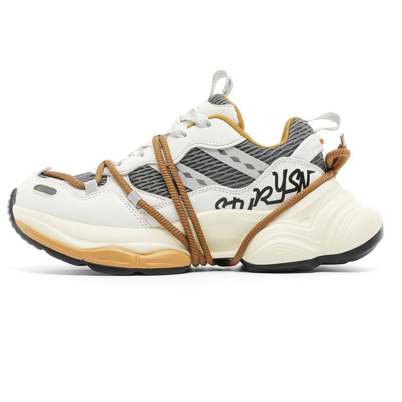 

Couple dad shoes new summer breathable mesh Paris old with thick sole heightening casual sports shoes 36