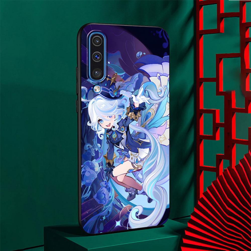 Cute Furina Genshin Impact Case for Samsung Galaxy A10s A50 A50s A02s A03s A20 A30 A20e A70 A70s A20s A30s A10 Black Phone Cover