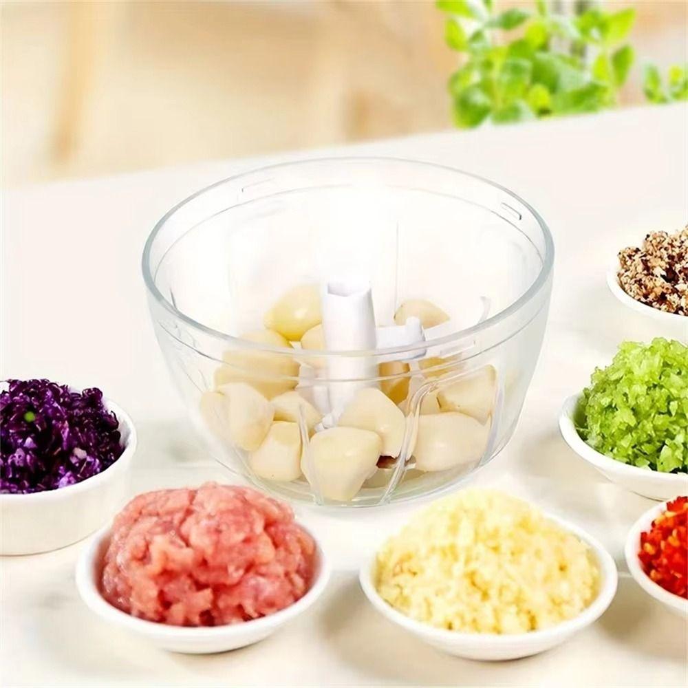 With Cover Manual Food Chopper Easy To Wash Kitchen Food Processor Onion Cutter  Fruits