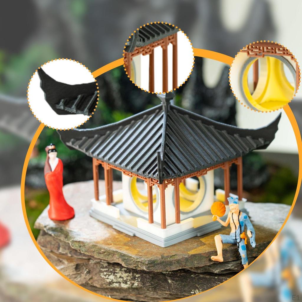 Miniature Pagoda Figurine Tank Decor Ornament Versatile Plant Pot Micro Landscape Sculpture