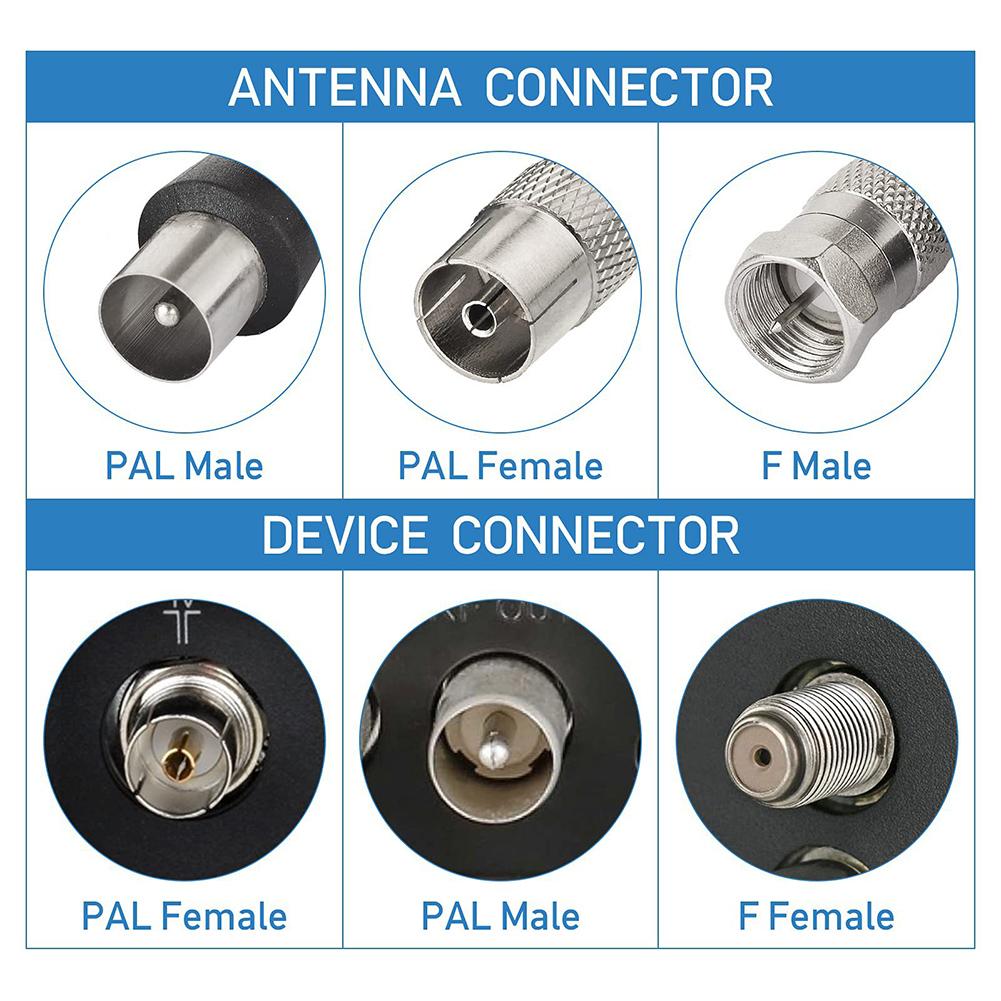 Indoor FM Radio Antennas with 3 Adapter TV Antenna Indoor 75 Ohm DAB Radio Replacement Antenna for Household Digital FM Radio