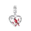 Authentic Original Copper Metal Red Charm Bead Components Heart Cherry Strawberry Flower Fish Bead Components Designed For Necklace Do It Yourself