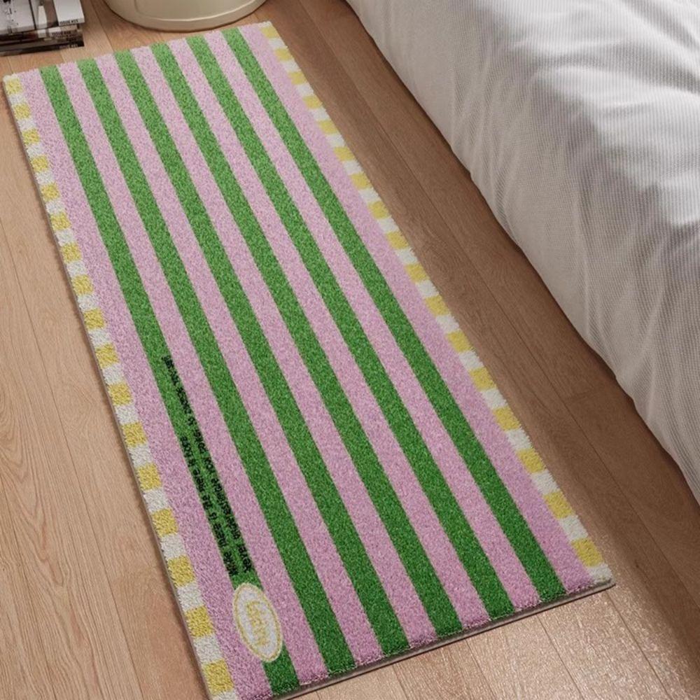 VIKAMA Striped Carpet Soft Plush Bedroom Bed Blanket Long Strip Living Room Bay Window Balcony Floor Cushion Home Decor