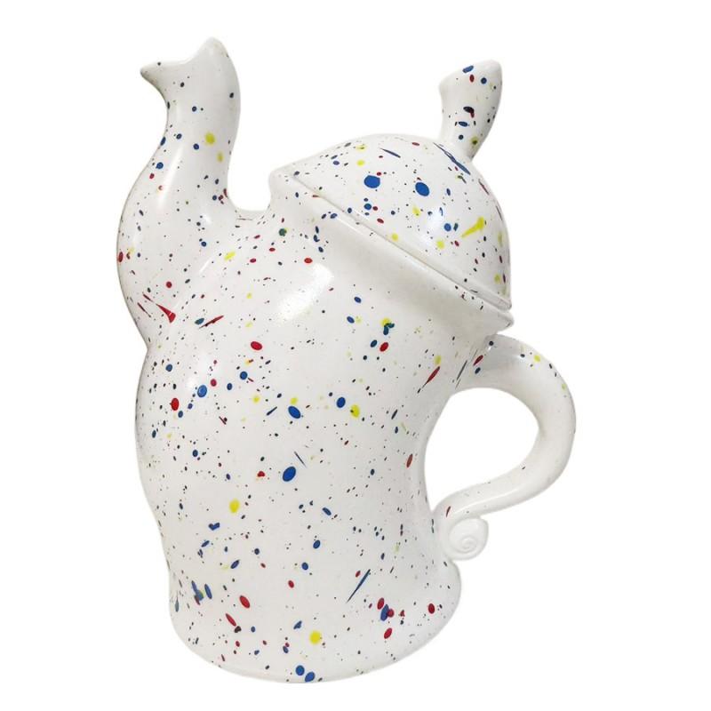 Kolorowy ceramiczny słoik na herbatę z osobowością Dekoracyjny słoik do przechowywania Cukierki Przekąski Prezent Urodziny Ślub