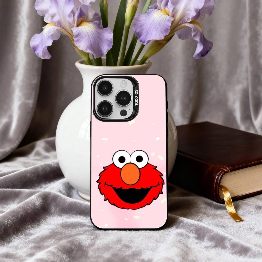 C-Cartoon R-Red cute A-Elmo-O  Phone Case For iPhone17,16,15,14,13,12,11 Plus,Pro Max Black Candy silver phone case iPhone14Plus