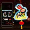 Waterproof Handheld Rabbit  Lantern Transparent Cartoon Rabbit Lamp  Party Decoration