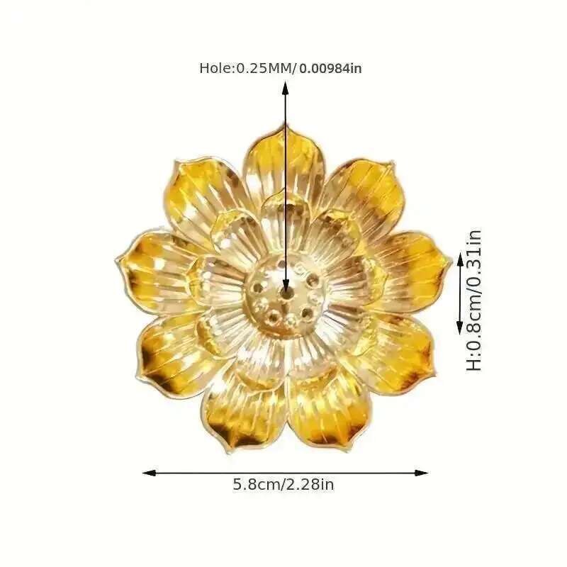Metall Zen Lotus Buddha Rökelsebrännare Rökelsespridare Rökelsepinnhållare Rökelsekar Buddhistisk Aromaterapi Användning På Kontor Tehuset