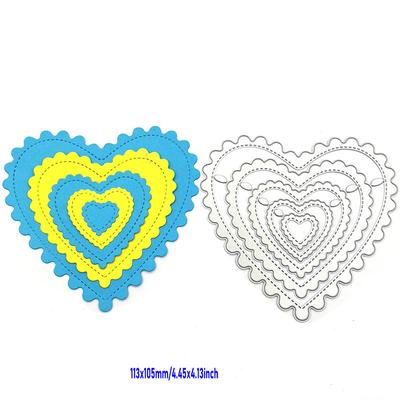 Hearts Lace Frame Cutting Dies Metal Stencil DIY Scrapbooking Album Paper Card Embossing Craft Art Die Cut Template
