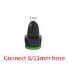 Garden Irrigation System 1/2" To 3/4" Female European Standard Thread Locked Connector DN16 Pipe 8/11mm 4/7mm Hose Splitters