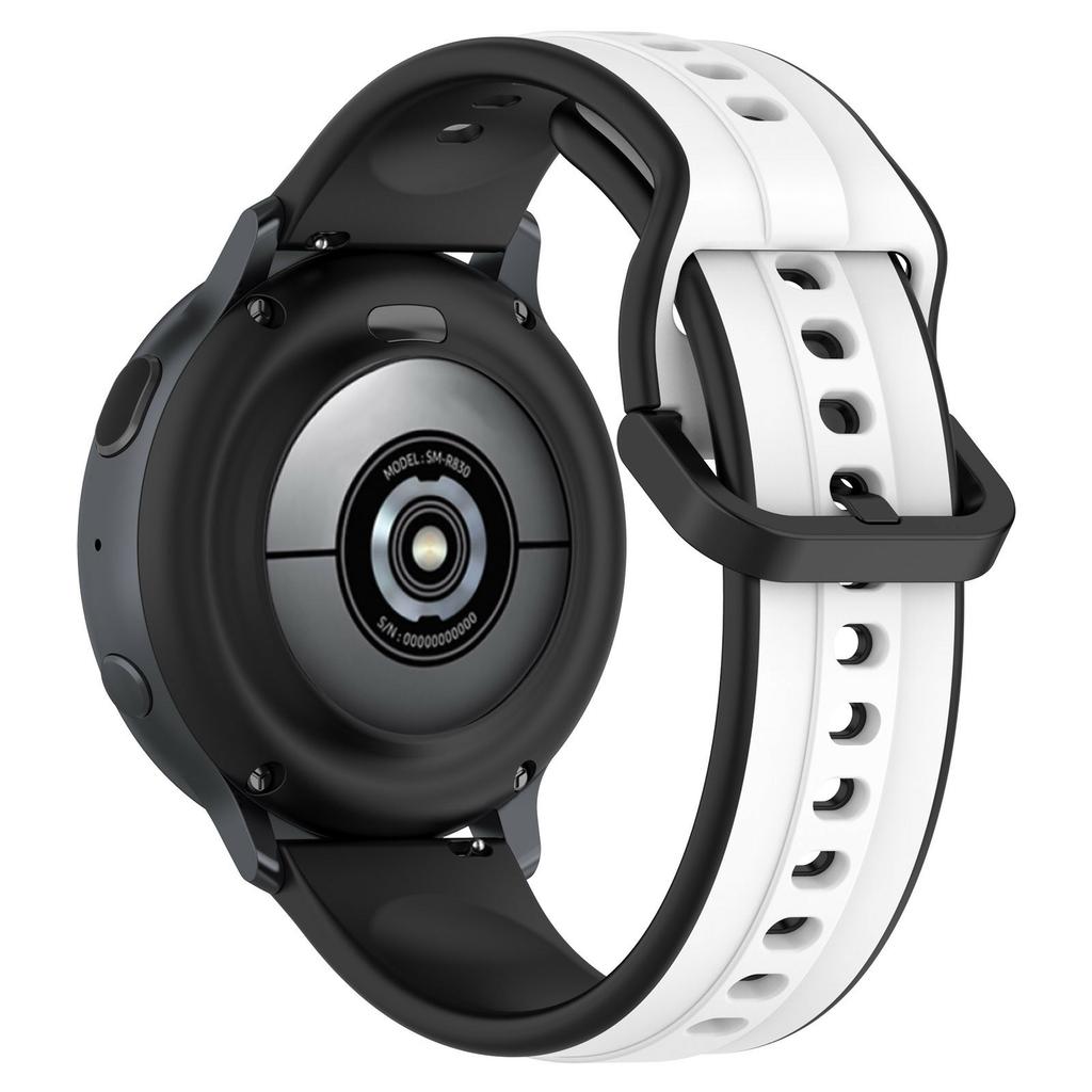 KALEBOL 20mm Silicone Watch Strap for Samsung Galaxy Watch6 Classic 47mm/43mm/Huawei Watch GT 3 Pro 43mm Dual Color Wrist Band