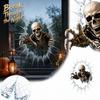 Halloween Window Sticker House Scene Holiday Decoration for Home